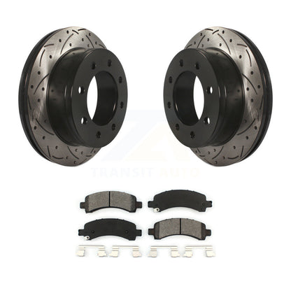 Rotors de frein à fente arrière, Kit de plaquettes semi-métalliques pour GMC Chevrolet Savana 250