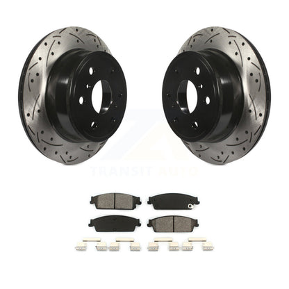 Rotors de frein à fente arrière, Kit de plaquettes semi-métalliques pour Chevrolet GMC Sierra 150