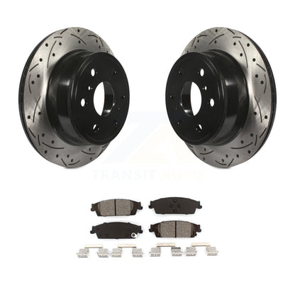 Kit de plaquettes semi-métalliques de Rotor de frein de fente de forage arrière pour Chevrolet GMC Silverado X