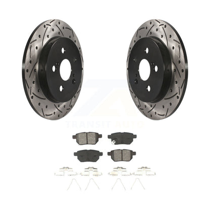 Kit de plaquettes semi-métalliques de Rotor de frein de fente de forage arrière pour Toyota Corolla Matrix Vib