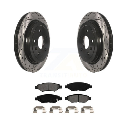 Kit de plaquettes semi-métalliques de Rotors de frein de fente de forage arrière pour Chevrolet Camaro Cadilla