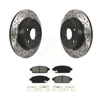 Kit de plaquettes semi-métalliques de Rotor de frein de fente de forage arrière pour Chevrolet Cruze Trax Buic