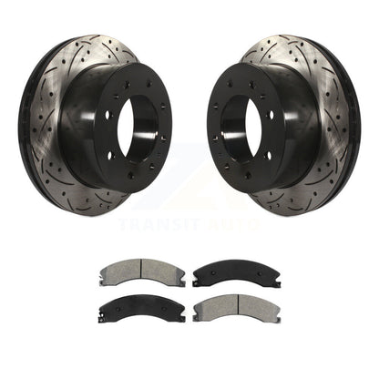 Rotors de frein à fente arrière, Kit de plaquettes semi-métalliques pour GMC Chevrolet Sierra 250