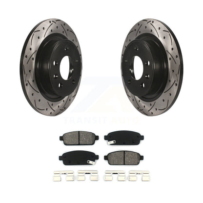 Kit de plaquettes semi-métalliques de Rotor de frein de fente de forage arrière pour Chevrolet Cruze Buick Vol