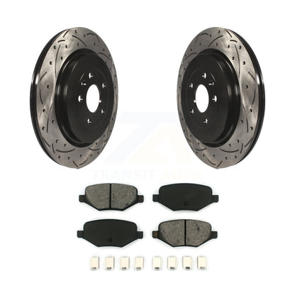 Kit de plaquettes semi-métalliques de rotors de frein de fente de forage arrière pour Ford Explorer Police Fle