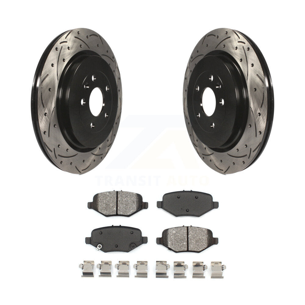 Kit de plaquettes de frein semi-métalliques pour rotors de frein à fente arrière, pour Ford Explorer Flex Tauru