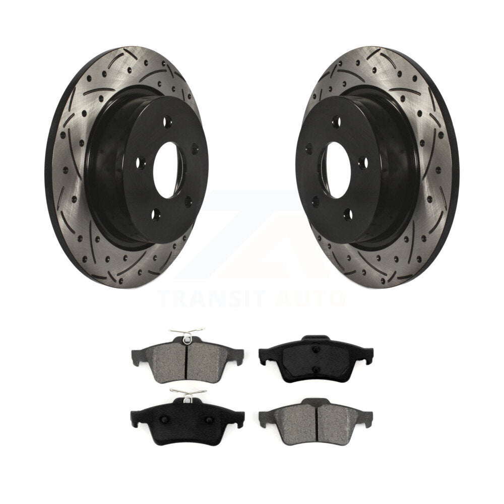 Kit de plaquettes de frein semi-métalliques pour rotors de frein à fente arrière, pour Ford Escape Transit c-ma