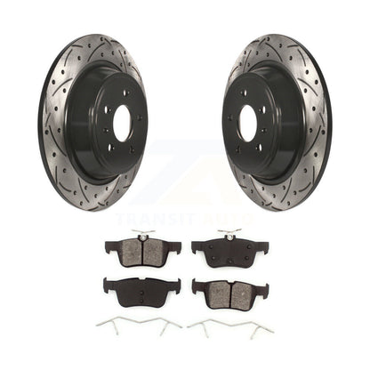 Kit de plaquettes semi-métalliques de Rotor de frein de fente de forage arrière pour Ford Escape Fusion Lincol