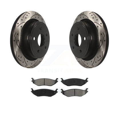 Kit de plaquettes semi-métalliques pour Rotor de frein à disque, fente de perçage arrière, pour Dodge Ram 150