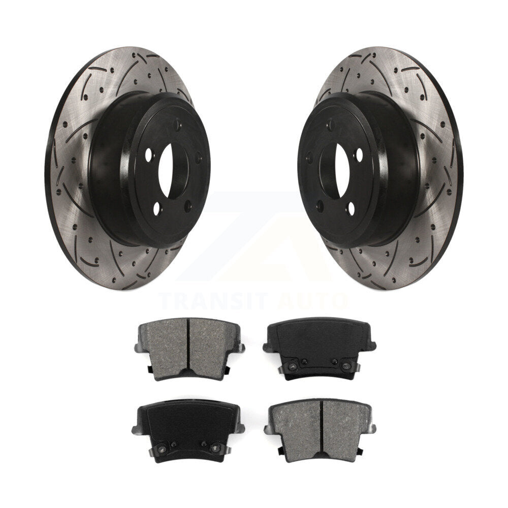 Kit de plaquettes semi-métalliques de Rotor de frein de fente de forage arrière pour Dodge Charger Chrysler 30