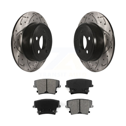 Kit de plaquettes semi-métalliques de Rotor de frein de fente de forage arrière pour Dodge Charger Chrysler 30