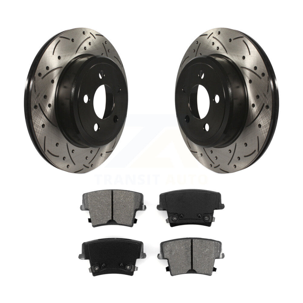 Kit de plaquettes semi-métalliques de Rotor de frein de fente de forage arrière pour Dodge Charger Chrysler 30