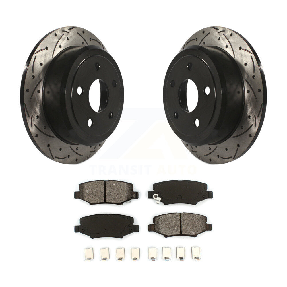 Kit de plaquettes semi-métalliques pour Rotor de frein à disque, fente de perçage pour manteau arrière, pour Jeep Wrangler J
