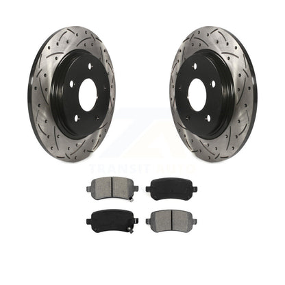 Kit de plaquettes semi-métalliques de Rotor de frein de fente de forage arrière pour Dodge Grand Caravan Town