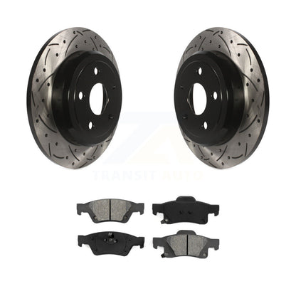 Kit de plaquettes semi-métalliques de Rotor de frein à fente arrière percée pour Dodge Durango Jeep Gran
