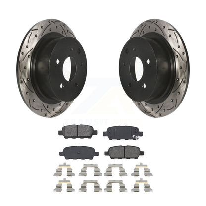 Kit de plaquettes semi-métalliques de Rotors de frein de fente de forage arrière pour Nissan Sentra Altima Juk
