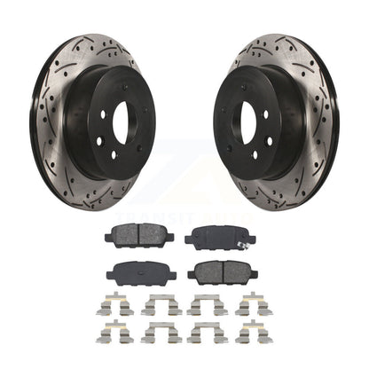 Kit de plaquettes semi-métalliques de Rotor de frein de fente de forage arrière pour Nissan Rogue Sport Qashqa
