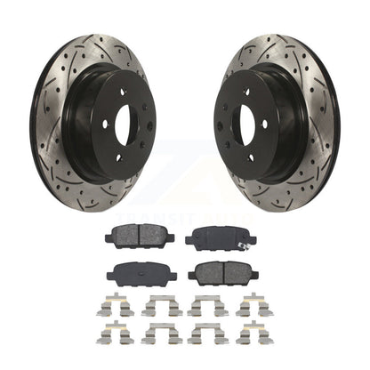 Kit de plaquettes semi-métalliques de Rotor de frein de fente de forage arrière pour INFINITI Nissan Maxima G3