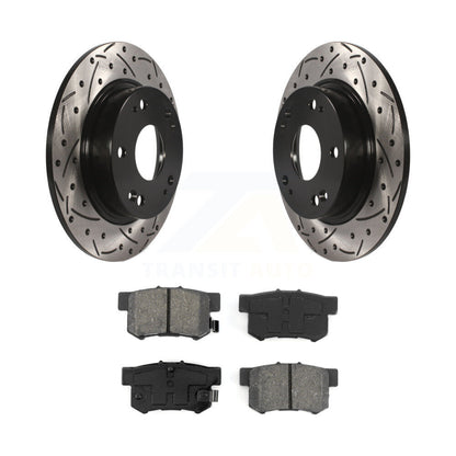Rotors de frein à fente arrière, Kit de plaquettes semi-métalliques pour Honda Civic Acura CSX IL