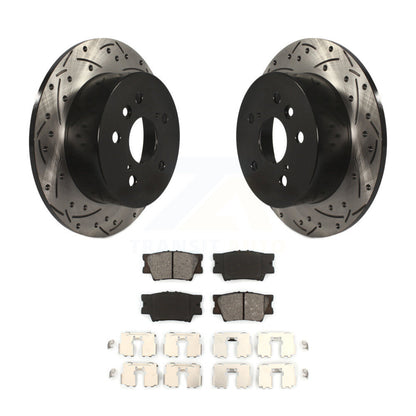 Kit de plaquettes semi-métalliques de Rotor de frein à fente arrière percée pour Toyota Camry Lexus ES35