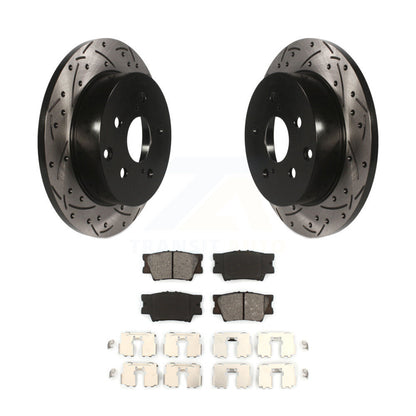 Kit de plaquettes semi-métalliques de Rotor de frein à fente arrière percée pour Toyota RAV4 Lexus HS250
