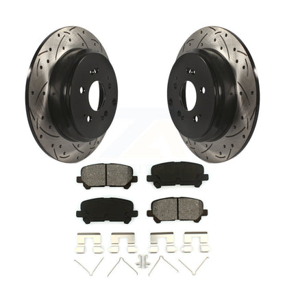 Kit de plaquettes semi-métalliques de Rotors de frein de fente de forage arrière pour Honda Odyssey Pilot Acur