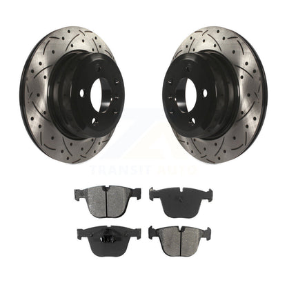 Kit de rotor de frein à fente percée arrière et de plaquettes semi-métalliques pour BMW X6 2009 à partir de 10 0