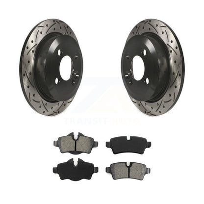 Kit de plaquettes semi-métalliques de rotors de frein à disque à fente percée à revêtement arrière pour Mini Coope