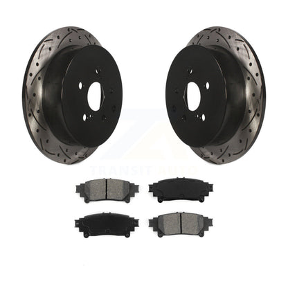 Kit de plaquettes semi-métalliques de Rotor de frein à fente arrière percée pour Toyota Sienna Highlande