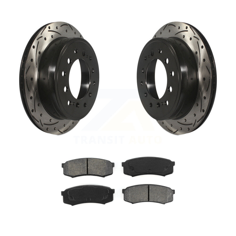 Kit de plaquettes semi-métalliques de Rotor de frein de fente de forage arrière pour Toyota 4Runner Lexus GX46