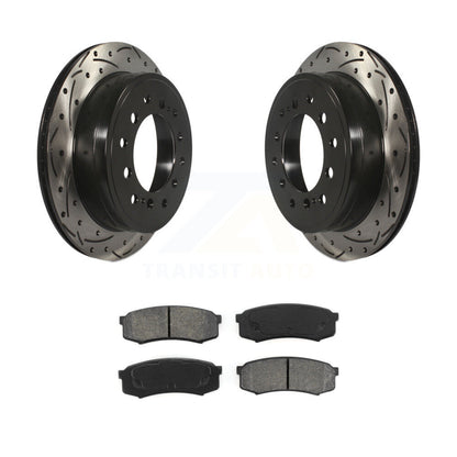 Kit de plaquettes semi-métalliques de Rotor de frein de fente de forage arrière pour Toyota 4Runner Lexus GX46