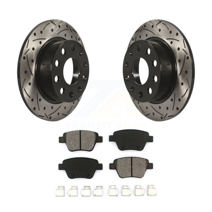 Rotors de frein à fente arrière, Kit de plaquettes semi-métalliques pour Volkswagen Jetta Eos Aud