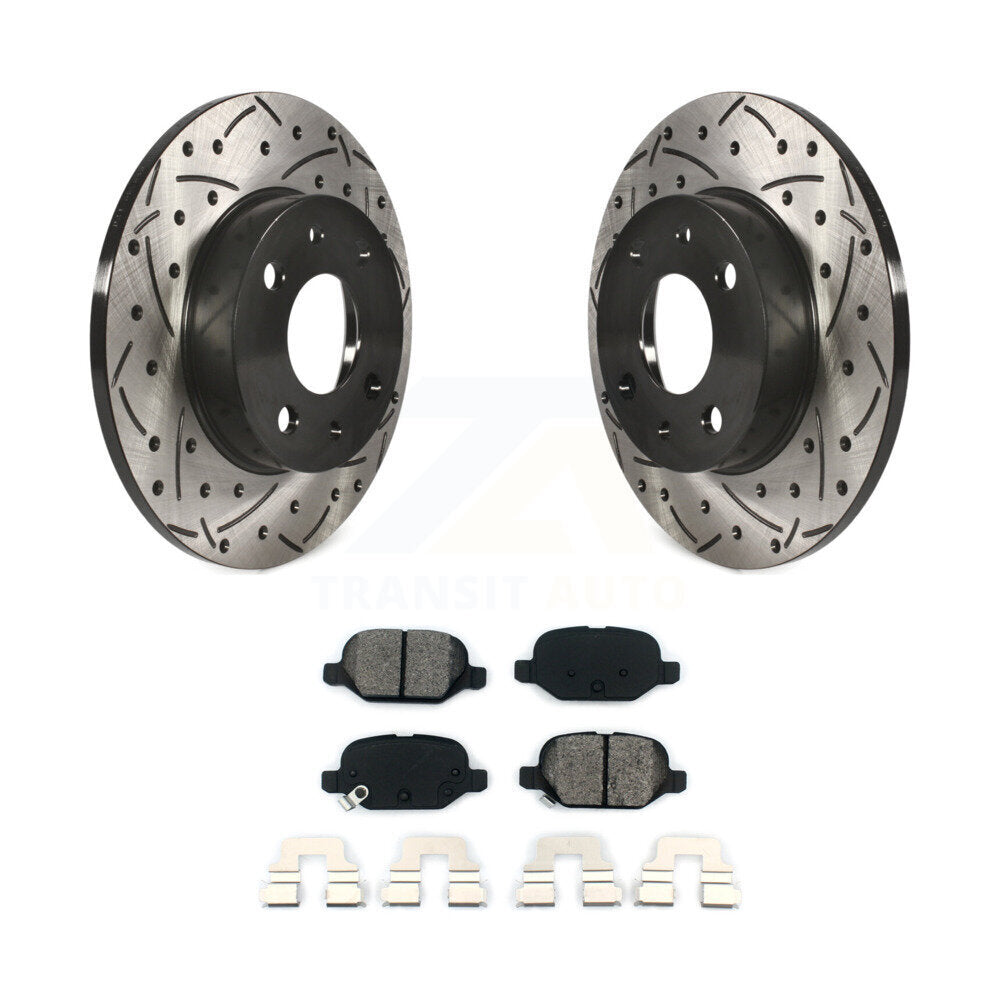 Kit de plaquettes de frein à disque fendues percées à revêtement arrière, Kit de plaquettes semi-métalliques pour Fiat 50