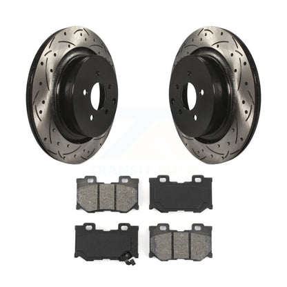 Kit de plaquettes de frein semi-métalliques pour rotors de frein à fente arrière pour INFINITI Q50 Q60 M37 FX5