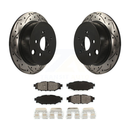 Kit de plaquettes semi-métalliques de Rotor de frein à fente arrière percée pour Subaru Crosstrek Imprez