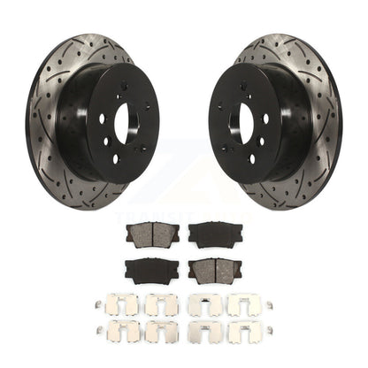 Kit de plaquettes semi-métalliques de Rotor de frein à fente arrière percée pour Toyota Camry Lexus ES35