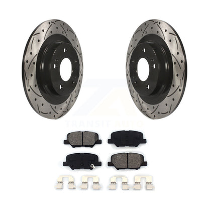 Kit de plaquettes semi-métalliques de Rotor de frein à fente arrière percée pour Mitsubishi RVR Outlande