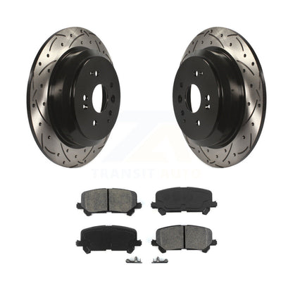 Kit de plaquettes semi-métalliques de Rotor de frein à disque à fente arrière percée pour Acura MD 2014 – 2016