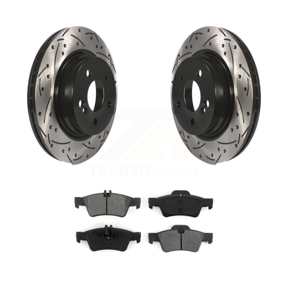 Kit de plaquettes de frein à disque semi-métalliques avec fentes percées arrière, pour Mercedes-Benz E55