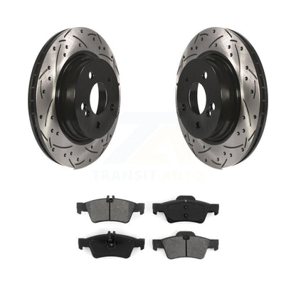 Kit de plaquettes de frein à disque semi-métalliques avec fentes percées arrière, pour Mercedes-Benz E55