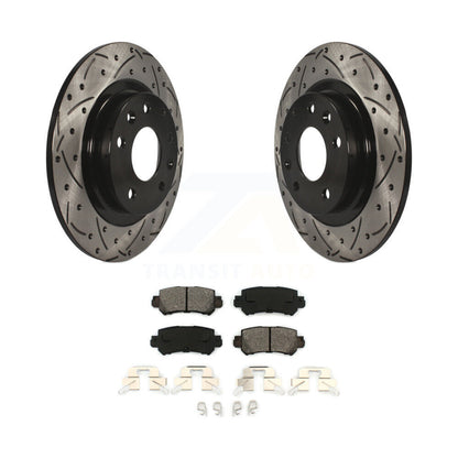 Kit de plaquettes semi-métalliques de rotors de frein à disque de fente de forage arrière pour Mazda CX-2016-2018