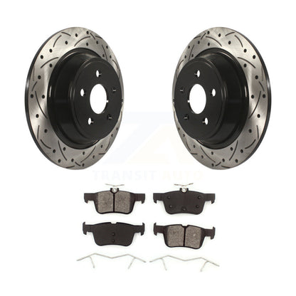 Kit de plaquettes semi-métalliques de Rotor de frein à fente arrière percée pour Ford Edge Fusion Lincol