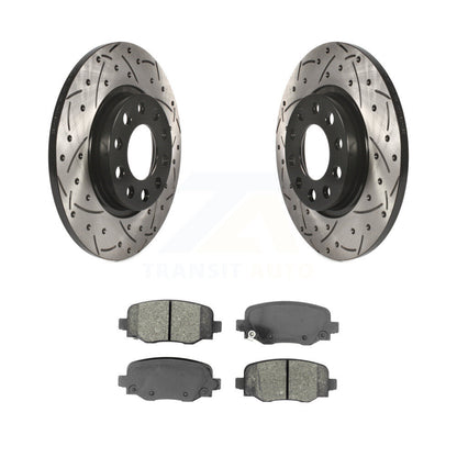 Kit de plaquettes semi-métalliques de Rotor de frein de fente de forage arrière pour Jeep Cherokee Chrysler 20