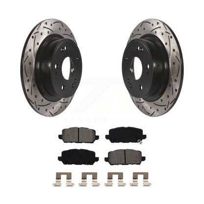 Kit de plaquettes semi-métalliques de Rotors de frein à disque de fente de forage arrière pour Honda HR-2016-2022