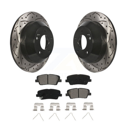 Rotors de frein à fente arrière, Kit de plaquettes semi-métalliques pour Kia Sorento Hyundai Sant