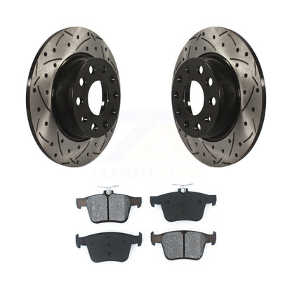 Kit de plaquettes semi-métalliques de Rotor de frein de fente de forage arrière pour Volkswagen Taos Audi A3 T