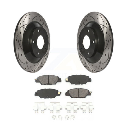 Kit de plaquettes semi-métalliques de rotors de frein à disque de fente de forage arrière pour Mazda CX-2016-2024