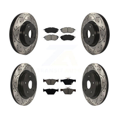 Kit de plaquettes semi-métalliques de Rotor de frein à fente avant et arrière, pour Subaru Outback WR