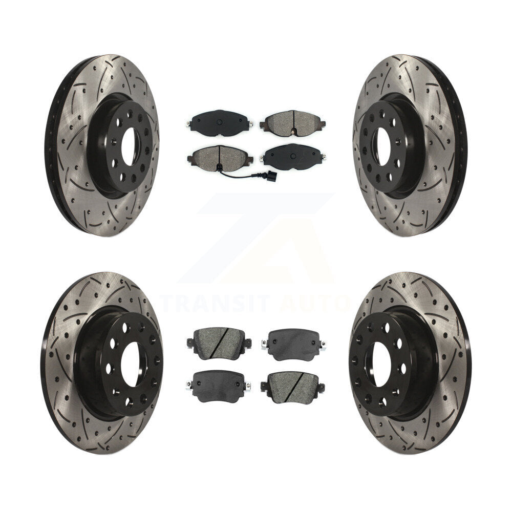 Kit de plaquettes de frein semi-métalliques pour rotors de frein avant et arrière, pour Volkswagen Golf GT