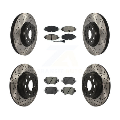 Kit de plaquettes de frein semi-métalliques pour rotors de frein avant et arrière, pour Volkswagen Golf GT
